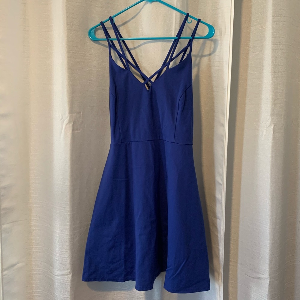 Forever 21 blue crisscross dress
